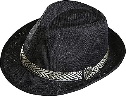 WIDMANN Fedora Panama Adulto Unisex, Cappello, Show, Carnevale, Feste A Tema, Taglia Unica, Colore Nero