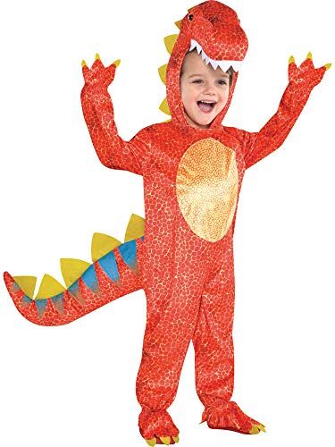 amscan 884660, Costume per travestimento da Dinosauro, Bambino, Multicolore, taglia 3-4 anni