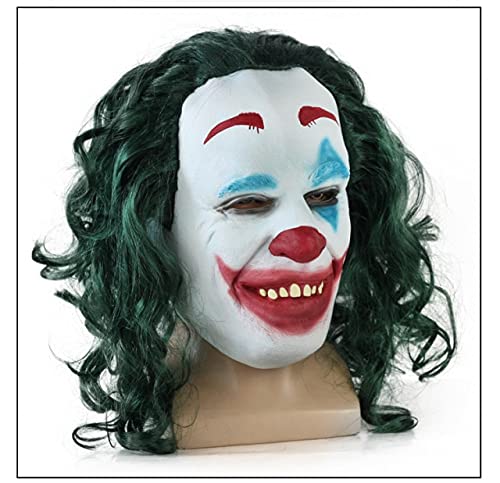 XINYIYI Horror Joker Pennywise Cosplay Maschera Halloween Party Costume Stephen King It Capitolo Due 2 Puntelli Cosplay Latex Clown Maschere Spaventose Maschera Da Clown Taglia Unica 5