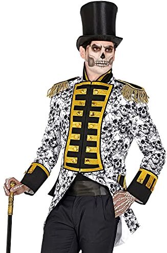 WIDMANN W  Frac da sfilata in costume, pirata, rock star, uniforme da guardia, teschio, Dia de los Muertos, festa del motto, carnevale, Halloween