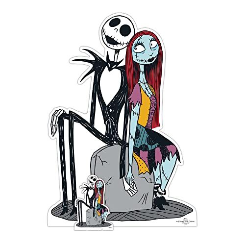 STAR CUTOUTS Sagoma in cartone a grandezza naturale di Jack e Sally, Nightmare Before Christmas, con mini figura da scrivania