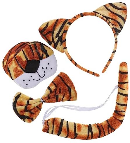 FRCOLOR 1 Set Naso Della Della Tigre Naso Cosplay Di Tigre Costume Animale Tigre Accessori Per Costumi Tigre Travestimento Di Halloween Carino Uomini e Donne Tessuto Trucco