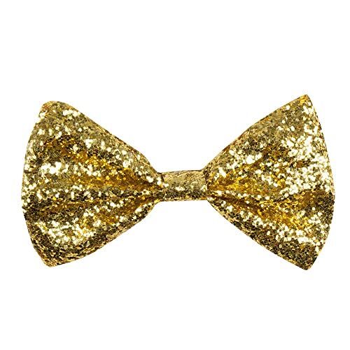 Boland Papillon glitter, oro, misura circa 13 cm, elastico, design stretto, lucido, costume, carnevale, halloween, festa in maschera, festa a tema