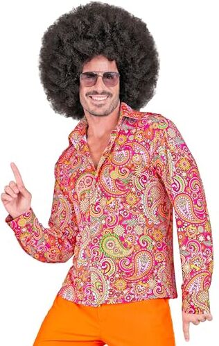 WIDMANN MILANO PARTY FASHION Camicia anni '60 per uomo, Hippie, Reggae, Flower Power, Disco Fever, Schlagermove