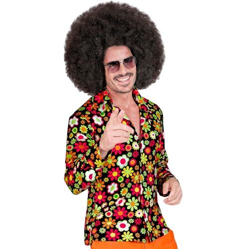 WIDMANN MILANO PARTY FASHION Camicia anni '60 per uomo, Hippie, Reggae, Flower Power, Disco Fever, Schlagermove