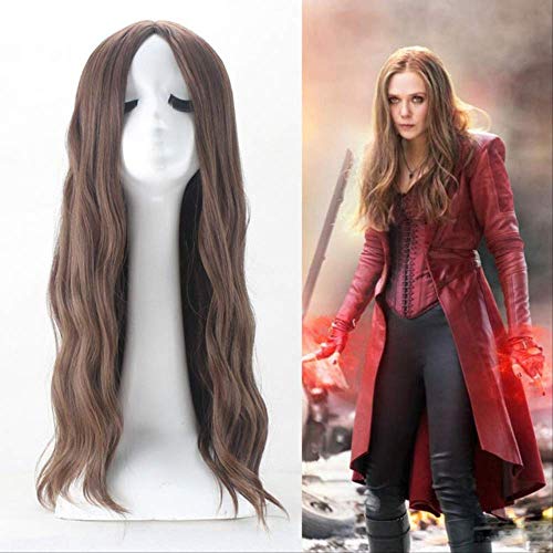 GHK DIOCOS Avengers Wig Scarlet Witch Black Widow Captain Marvel Doctor Strange Thor Gamora Loki Cosplay Wigs One Size Scarlet Witch