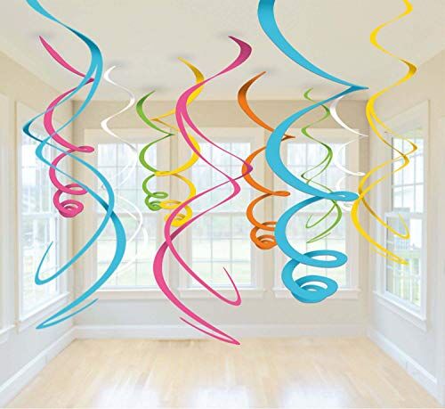 amscan Swirl Deco Plastica Multicolor 56 Cm