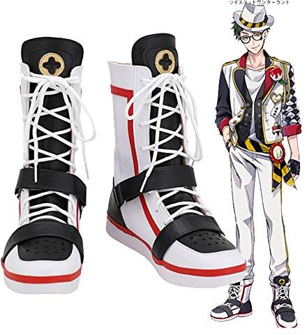 GJBXP Twisted Wonderland Trey Clover / Deuce Spade Scarpe Cosplay Stivali Costume di carnevale di Halloween Prop Custom Made 37 Taglia maschile