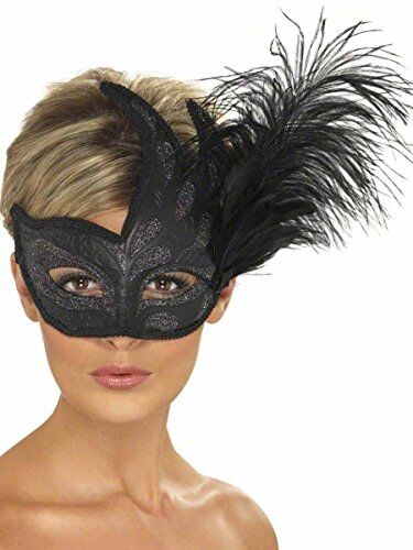 SMIFFYS Ornate Colombina Feather Mask