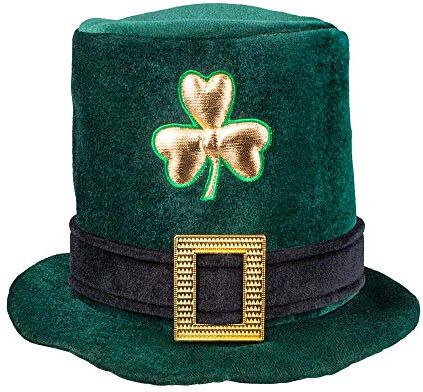 Boland - Cappello Tuba Trifoglio Irish Man St. Patrick per Adulti, Verde, Taglia Unica, 44913