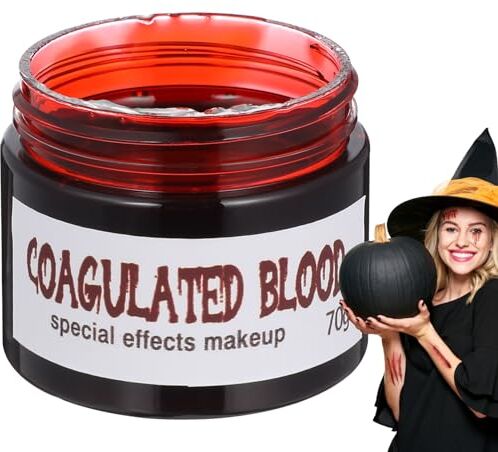 FRCOLOR Falso Plasma Splatter Sangue Trucco Cicatrici Di Gel Di Sangue Lividi Trucco Gel Di Sangue Coagulato Trucco Di Halloween Gel Di Sangue Sangue Di Halloween Cosplay Borsa Cosmetica