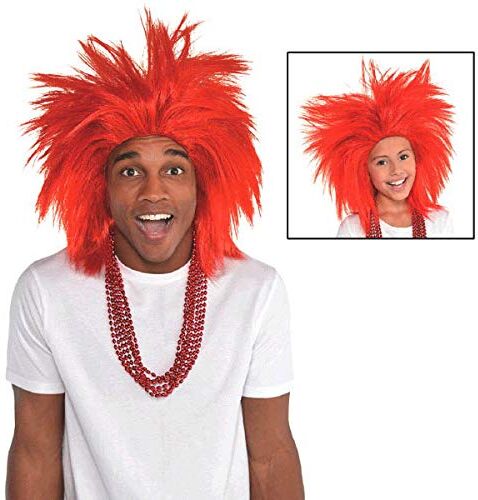 amscan Red Crazy Wigs, Party Accessory, 3 Ct.