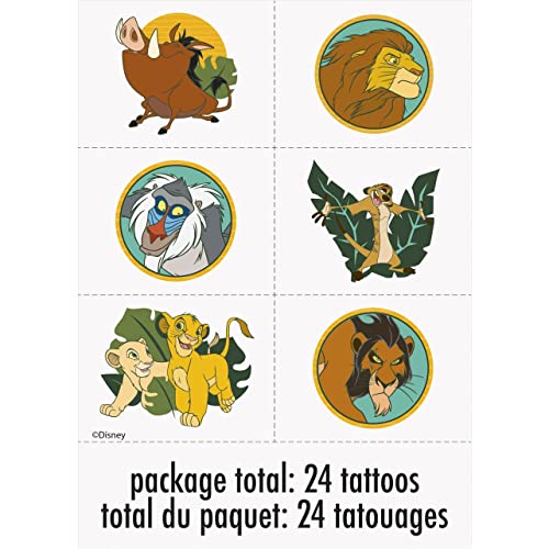 Unique The Lion King Birthday Party Favor Tattoos Includes 24 Tattoos
