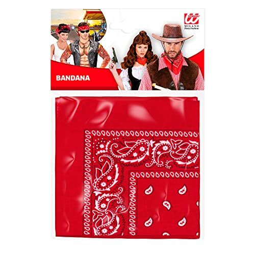 WIDMANN Bandana, 55 x 55 cm, bandana, foulard, motto festa, carnevale, accessori per costumi, accessori
