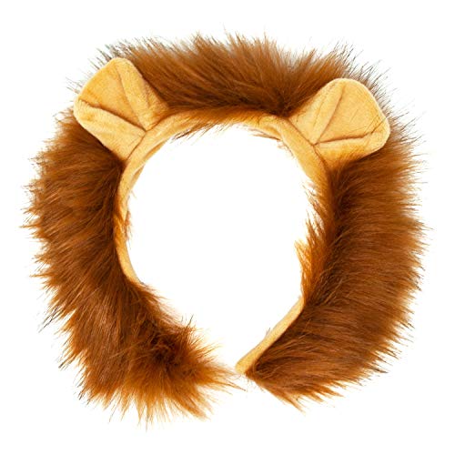 Unique ® Cerchietto per capelli con leone con orecchie e criniera, cerchietto con capelli per carnevale e feste di leone