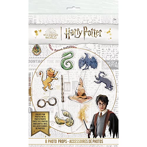 Unique - Harry Potter Accessorio per Cabina Fotografica-Festa a Tema Set di 8, Multicolore,