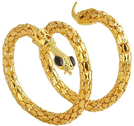 WIDMANN – Bracciale serpente oro, gioielli, bracciale Egitto, Roma, Cleopatra, Carnevale, festa a tema