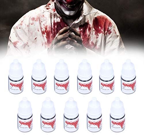 ZJchao 5ml X 11pcs Halloween Party Fake Blood, Artificial Fake Blood Fai da Te Cosplay Stage Performance Party Trick Supplies(2#)