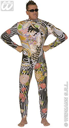 WIDMANN Full corpo jumpsuit costume tattoo, "Yakuza". " Dimensioni: L