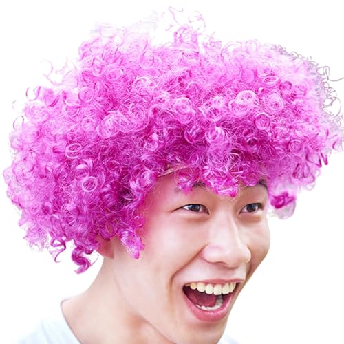 Generic Le parrucche di carnevale si vestono da fan con divertenti parrucche color clown BrU585 (viola, taglia unica)