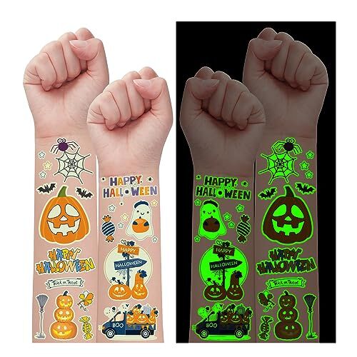 Leesgel Halloween Tatuaggi per Bambini, 130 Stili Tatuaggi Temporanei per Halloween Decorazioni, Trucchi Halloween Stickers Jouet Accessori Halloween Gadget Compleanno Bambini