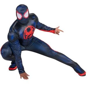 Jazwares MARVEL Deluxe Adult Miles Morales Costume, Mens Spiderman Halloween Costume Officially Licensed X-Large Jazwares MARVEL Deluxe Adult Miles Morales Costume, Mens Spiderman Halloween Costume Officially Licensed X-Large