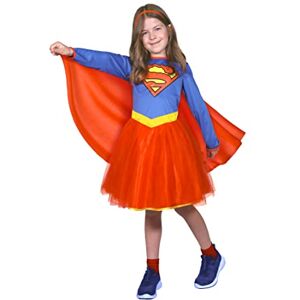 Ciao -SuperGirl Fashion Costume Travestimento Bambina Originale DC Comics (Taglia 5-7 Anni) con Gonna in Tulle, Colore Blu, Rosso, Ciao -SuperGirl Fashion Costume Travestimento Bambina Originale DC Comics (Taglia 5-7 Anni) con Gonna in Tulle, Colore Blu, Rosso,