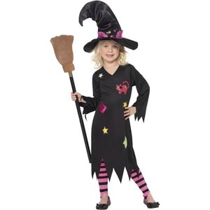 SMIFFYS Costume Streghetta Cenerentola, Nero, comprende Abito, Cappello e Collant Halloween SMIFFYS Costume Streghetta Cenerentola, Nero, comprende Abito, Cappello e Collant Halloween