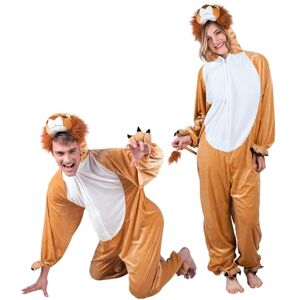 Boland Costume da leone in peluche, tuta per adulti, re degli animali, carnevale, festa a tema, addio al celibato Boland Costume da leone in peluche, tuta per adulti, re degli animali, carnevale, festa a tema, addio al celibato