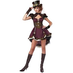 California Costumes Déguisement steampunk bordeaux luxe femme Jadeo California Costumes Déguisement steampunk bordeaux luxe femme Jadeo