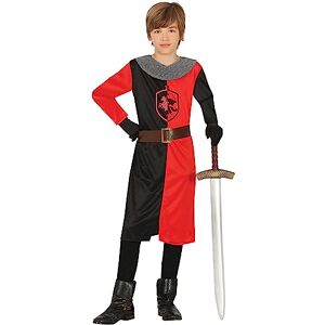 Rey Costume Medievale Rosso/Nero Bambino - Costume Rey Costume Medievale Rosso/Nero Bambino - Costume