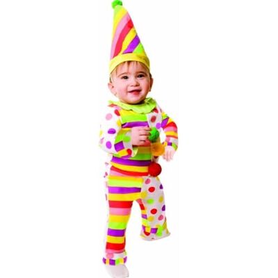 Dress Up America Costume da Pagliaccio Sweet Dots N' Stripes per Neonati e Bambini Set Travestimento Pagliaccio Colorato con Tuta e Cappello per Carnevale, Halloween e Feste Multicolore Dress Up America Costume da Pagliaccio Sweet Dots N' Stripes per Neonati e Bambini Set Travestimento Pagliaccio Colorato con Tuta e Cappello per Carnevale, Halloween e Feste Multicolore