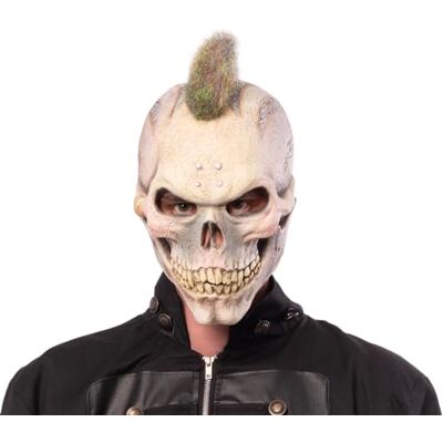 Rubie's Rubies Maschera Teschio Punk per Adulti, Accessorio per Costume, Complemento, Scheletri, Taglia Unica, Unisex per Halloween, Carnevale e Feste Rubie's Rubies Maschera Teschio Punk per Adulti, Accessorio per Costume, Complemento, Scheletri, Taglia Unica, Unisex per Halloween, Carnevale e Feste