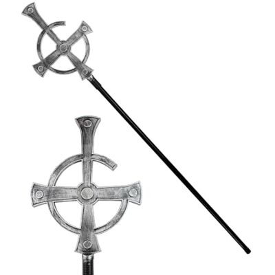 CARTOON Bastone pastorale con croce da assemblare 145 cm accessorio per travestimenti e costumi di halloween carnevale CARTOON Bastone pastorale con croce da assemblare 145 cm accessorio per travestimenti e costumi di halloween carnevale