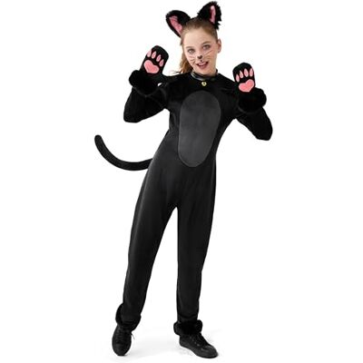 Spooktacular Creations costume da gatto nero per ragazze in peluche. Costume di Halloween per bambine, ideale per giochi di ruolo e feste di cosplay.(piccolo (5-7 anni)) Spooktacular Creations costume da gatto nero per ragazze in peluche. Costume di Halloween per bambine, ideale per giochi di ruolo e feste di cosplay.(piccolo (5-7 anni))
