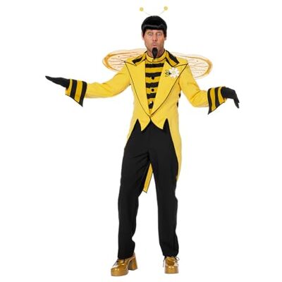 WILBERS & WILBERS 5908 Abito da uomo Re delle api, giallo-nero, costume da animale per carnevale, festa a tema WILBERS & WILBERS 5908 Abito da uomo Re delle api, giallo-nero, costume da animale per carnevale, festa a tema