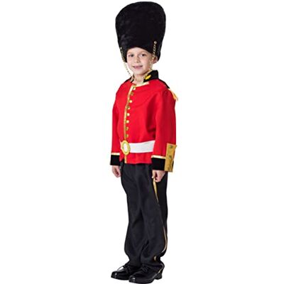 Dress Up America Costume Guardia Reale per Bambini Set Uniforme Soldatino per Ragazzi Travestimento per Giochi di Ruolo e Halloween Include Giacca, Pantaloni e Cappello Dress Up America Costume Guardia Reale per Bambini Set Uniforme Soldatino per Ragazzi Travestimento per Giochi di Ruolo e Halloween Include Giacca, Pantaloni e Cappello