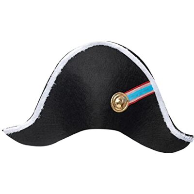 Dress Up America Cappello Di Napoleone A Bicorno Per Bambini Accessorio Costume Da Generale E Pirata Nero Copricapo Storico Imperatore Francese Con Bordi Oro Per Halloween E Recite Scolastiche Dress Up America Cappello Di Napoleone A Bicorno Per Bambini Accessorio Costume Da Generale E Pirata Nero Copricapo Storico Imperatore Francese Con Bordi Oro Per Halloween E Recite Scolastiche