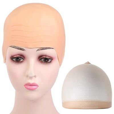 MIVAIUN Maschera calva color pelle di lattice Cappello Calvo Berretto per Parrucca a Testa Calva in Lattice Spesso Cappuccio a Rete Parrucca Cosplay Halloween Adulto Costume in Maschera (2 Pezzi) MIVAIUN Maschera calva color pelle di lattice Cappello Calvo Berretto per Parrucca a Testa Calva in Lattice Spesso Cappuccio a Rete Parrucca Cosplay Halloween Adulto Costume in Maschera (2 Pezzi)