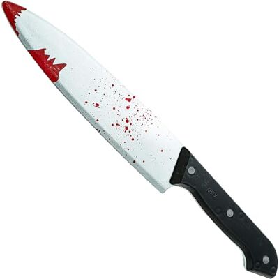 REDSTAR Coltello Finto Halloween con Sangue, Coltello Plastica 30 cm, Accessori Accessori halloween adulti e bambini: coltello insanguinato in plastica, arma finta per costume zombie e decorazione horror REDSTAR Coltello Finto Halloween con Sangue, Coltello Plastica 30 cm, Accessori Accessori halloween adulti e bambini: coltello insanguinato in plastica, arma finta per costume zombie e decorazione horror