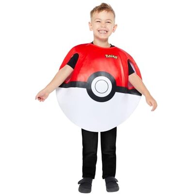 amscan Costume ufficiale Pokémon Pokeball Tabard per bambini, età: 3-7 anni amscan Costume ufficiale Pokémon Pokeball Tabard per bambini, età: 3-7 anni