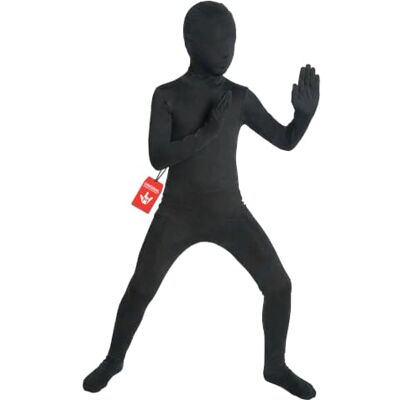 Morphsuits Costume Carnevale Halloween Tuta Morphsuit Nera Ufficiale Bambino Morphsuits Costume Carnevale Halloween Tuta Morphsuit Nera Ufficiale Bambino