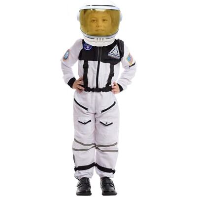 Spooktacular Creations Kit Costume Astronauta Pilota Tuta NASA con Elmetto Visiera Mobile per Bambini, Ragazzi, Ragazze, Bambini Spazio Giochi di Ruolo Dress up, Aula Scolastica, Bomboniere di Halloween (White, Small) Spooktacular Creations Kit Costume Astronauta Pilota Tuta NASA con Elmetto Visiera Mobile per Bambini, Ragazzi, Ragazze, Bambini Spazio Giochi di Ruolo Dress up, Aula Scolastica, Bomboniere di Halloween (White, Small)