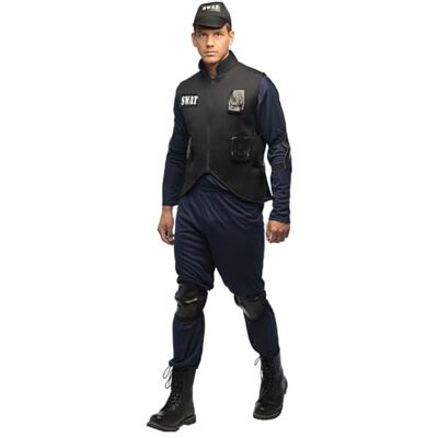 Boland Costume da agente SWAT per uomo, 8 pezzi, costume in maschera per feste a tema, Halloween o carnevale, polizia Boland Costume da agente SWAT per uomo, 8 pezzi, costume in maschera per feste a tema, Halloween o carnevale, polizia