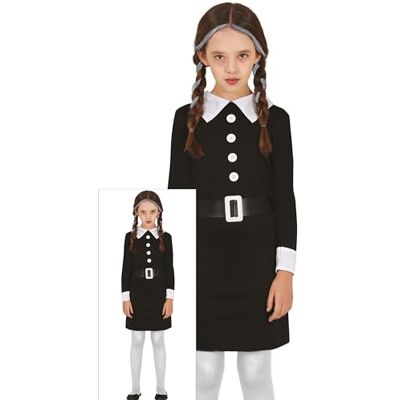 FIESTAS GUIRCA Costume da Bambina di Famiglia Gotica Vestito Nero Costume Bambina Halloween 10-12 Anni FIESTAS GUIRCA Costume da Bambina di Famiglia Gotica Vestito Nero Costume Bambina Halloween 10-12 Anni