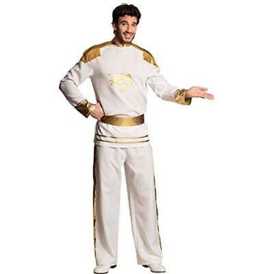 Boland Costume da Principe Azzurro adulto, oro e bianco, camicia, cintura e pantaloni, set, re, carnevale, festa in maschera Boland Costume da Principe Azzurro adulto, oro e bianco, camicia, cintura e pantaloni, set, re, carnevale, festa in maschera