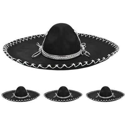 Boland Sombrero per adulti, set da 4 pezzi, cappello messicano per costumi, carnevale, feste a tema, copricapo Boland Sombrero per adulti, set da 4 pezzi, cappello messicano per costumi, carnevale, feste a tema, copricapo