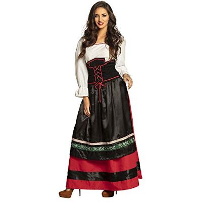 Boland Costume Mrs Tailor, camicetta, abito con corsetto e grembiule, per donna, cameriera, cameriera, damigella, costume tradizionale, festa popolare, festa in maschera, carnevale Boland Costume Mrs Tailor, camicetta, abito con corsetto e grembiule, per donna, cameriera, cameriera, damigella, costume tradizionale, festa popolare, festa in maschera, carnevale