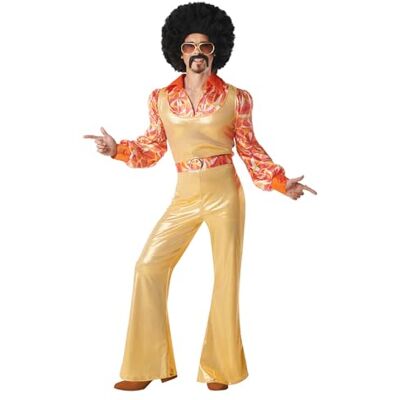 Boland Costume Funky King, completo anni '70 con camicia, pantaloni, top e cintura per Carnevale e feste a tema Boland Costume Funky King, completo anni '70 con camicia, pantaloni, top e cintura per Carnevale e feste a tema