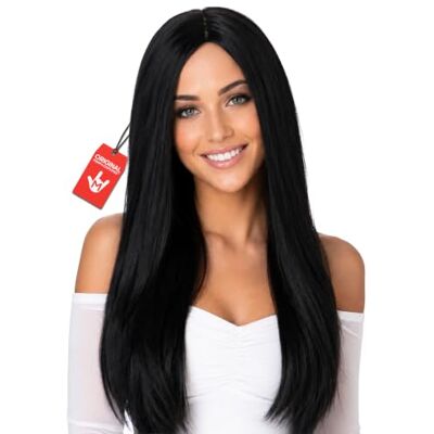 Fun Shack Parrucca Nera Lunga per Adulti, Costume Halloween Donna Disponibile in Taglia Unica Fun Shack Parrucca Nera Lunga per Adulti, Costume Halloween Donna Disponibile in Taglia Unica
